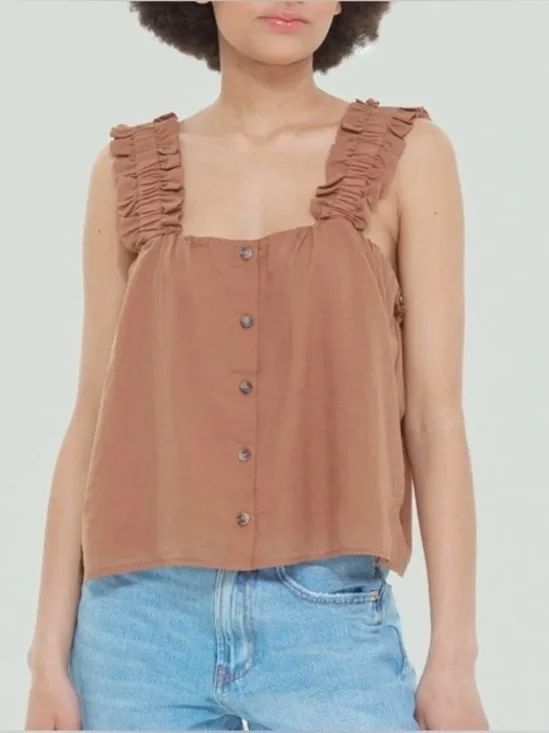 Dex Ruffle Tank Top - Picture 2 of 5